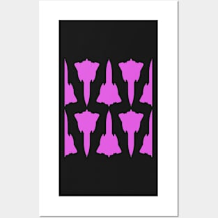 Lockheed SR-71 Blackbird - Pink & White Pattern Design Posters and Art